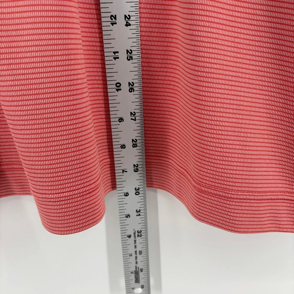 Footjoy Mens XL Red Stripe Golf Polo Shirt Short Sleeve‎ Performance Tech